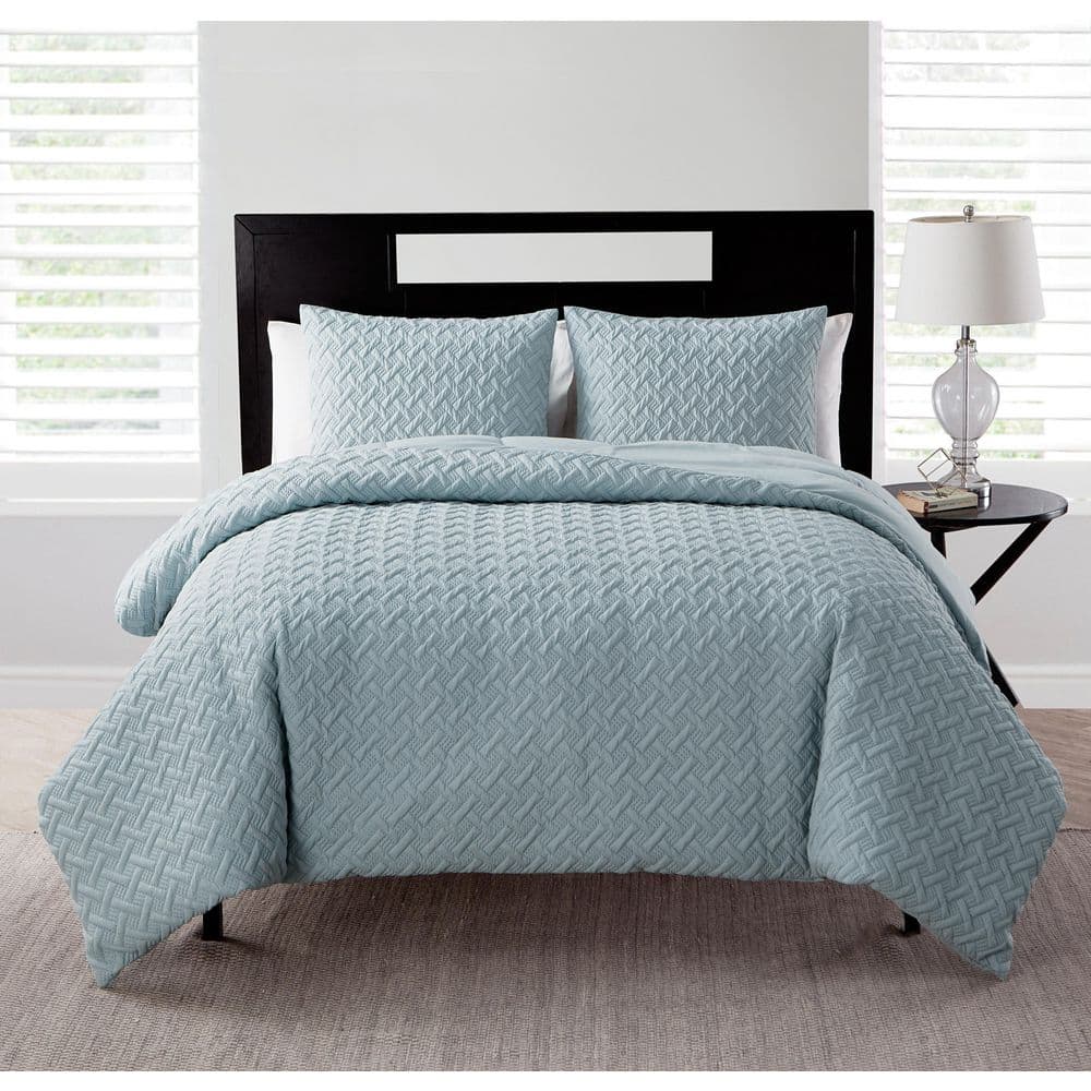 Nina 3-Piece Blue Embossed Polyester King Comforter Set price history on PriceWatchPro