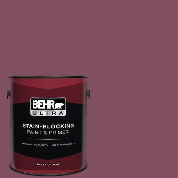 BEHR ULTRA 1 gal. #T17-14 Artful Magenta Flat Exterior Paint & Primer