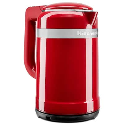 KitchenAid Precision 4.25-Cup Gooseneck Stainless Steel Electric Kettle  with Alarm KEK1032SS - The Home Depot