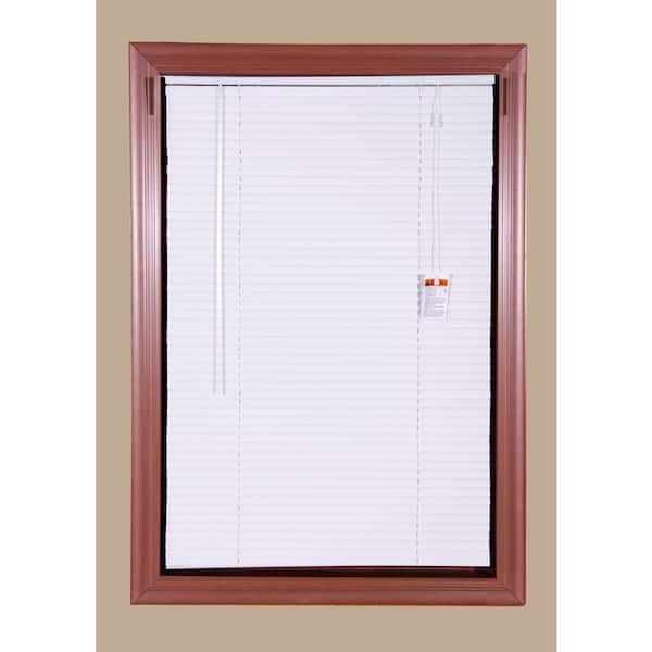 Bali Today White 1 in. Room Darkening Aluminum Mini Blind - 58 in. W x 72 in. L (Actual Size is 57.5 in. W x 72 in. L)