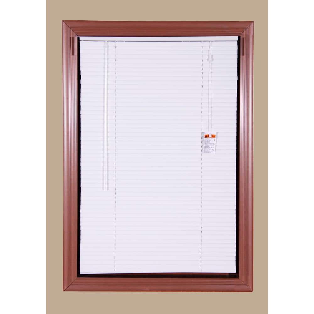 Hampton Bay White 1 in. Room Darkening Aluminum Mini Blind 48 in. W x