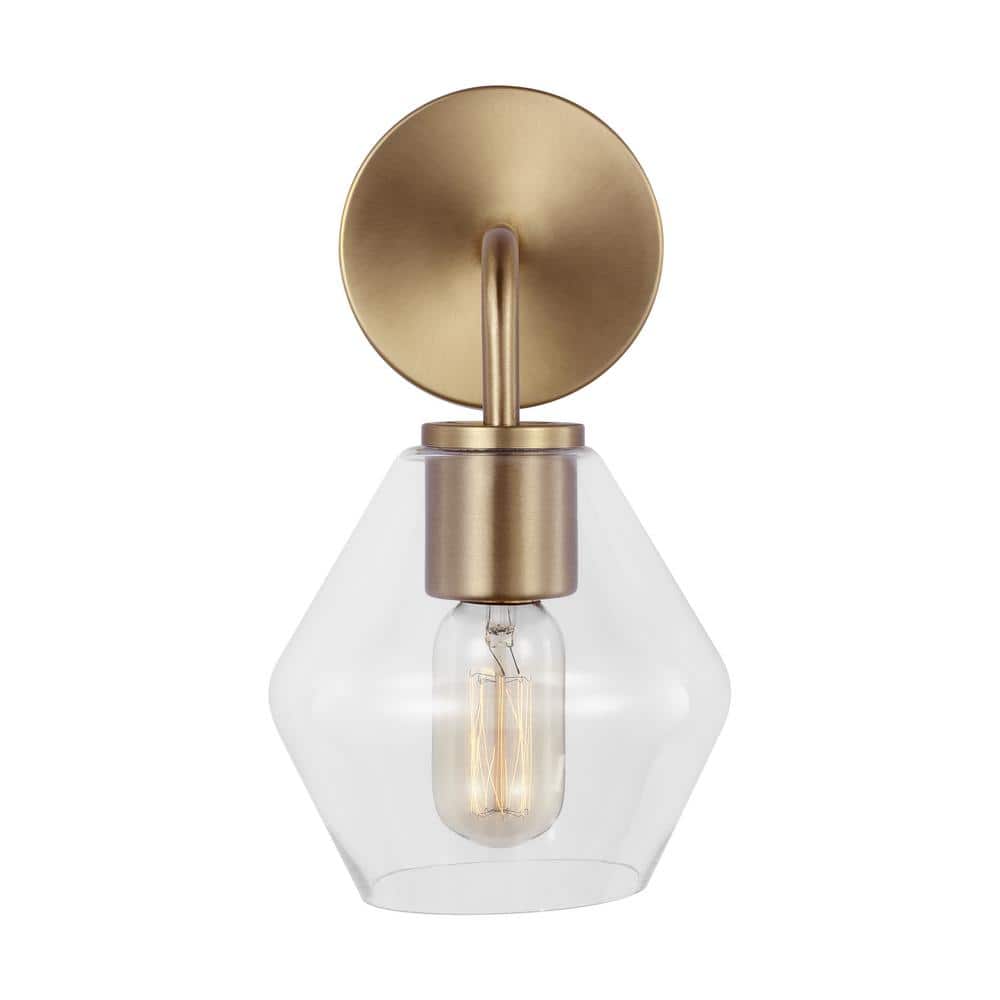 Jett Satin Brass Industrial Farmhouse 1-Light Bath Vanity