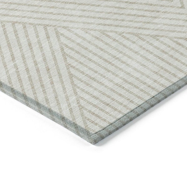 Chantille Machine Washable Indoor/Outdoor Abstract ACN937 Ivory 1 ft. 8 in. x 2 ft. 6 in. Area Rug
