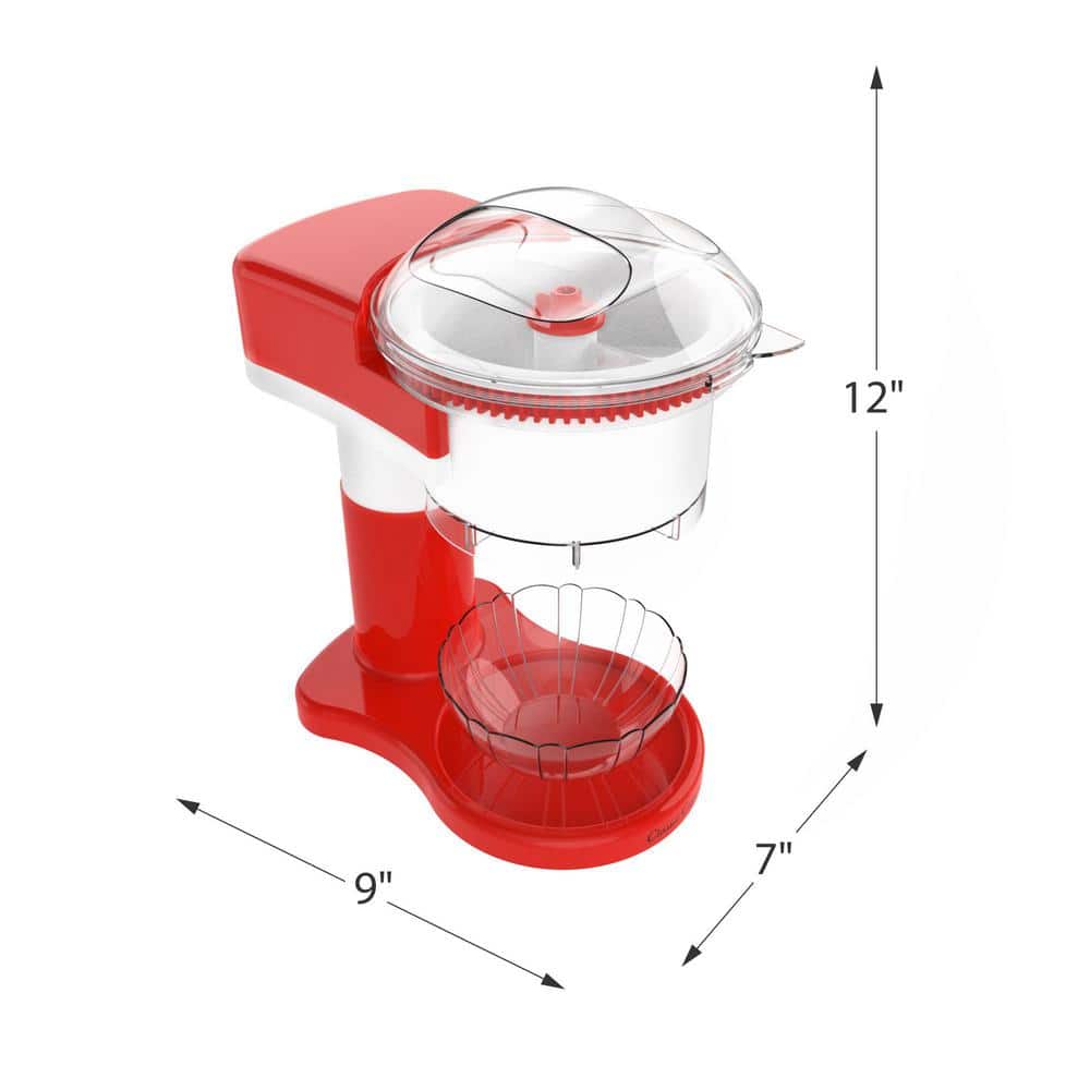 Red and White Countertop Electric Ice Crusher Machine