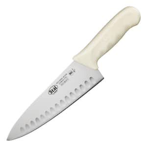 8 in. Steel Full Tang Chef's Knives with White Handle