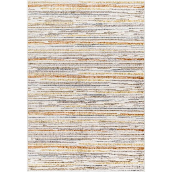 Livabliss Monet 8 ft. x 10 ft. Cream/Gray Striped Indoor Area Rug