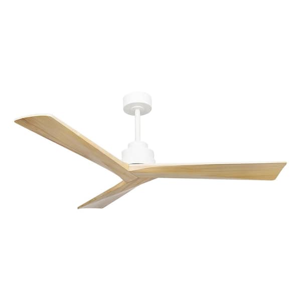 52 in. Yellow Indoor Low Profile Ceiling Fan with 6 Speeds Reversible DC Motor and Remote Control, without Light