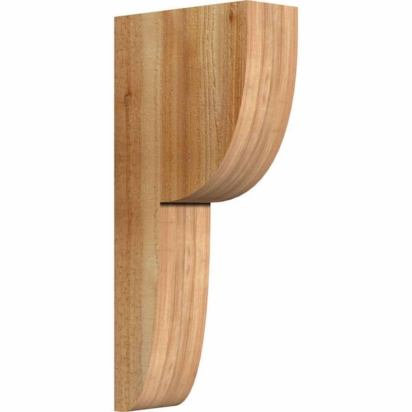 Ekena Millwork 4 in. x 10 in. x 22 in. Western Red Cedar Crestline Rough Sawn Corbel