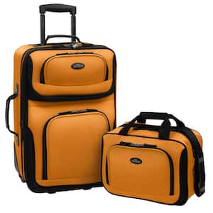 Rio 2-Piece Mustard Expandable Carry-On Luggage Set