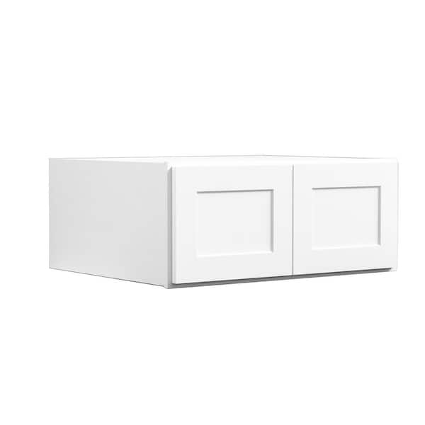 Hausvita 30 in. W. x 24 in. D x 12 in. H in Shaker White Plywood Ready to Assemble Kitchen Wall Cabinets with 2 Doors