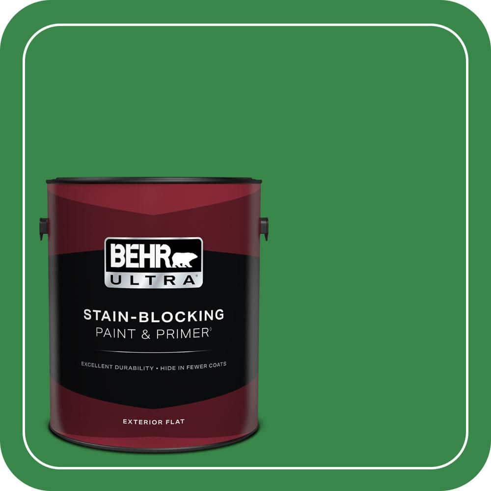 BEHR ULTRA 1 gal. #P400-7 Paradise of Greenery Flat Exterior Paint