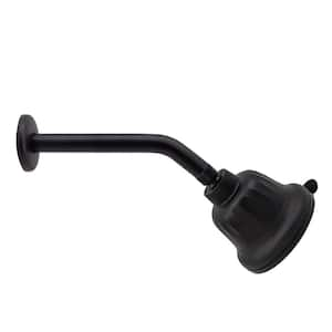 5 in. Filter Shower Head with 8 in. Brass Shower Arm in Matte Black