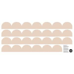 17.25 in. x 0.03 in. Tan Peel and Stick Scallop Border Decal