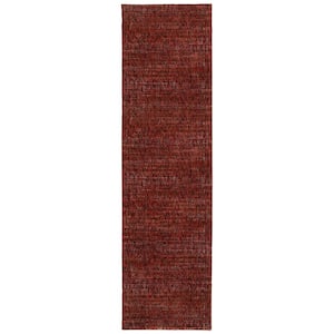 Audrey Red/Rust 2 ft. x 8 ft. Solid Runner Rug