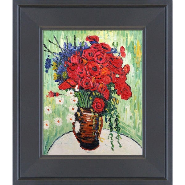 LA PASTICHE Vase with Daisies and Poppies by Vincent Van Gogh