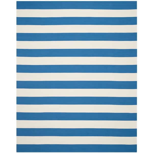 SAFAVIEH Montauk Blue/Ivory 8 ft. x 10 ft. Striped Area Rug