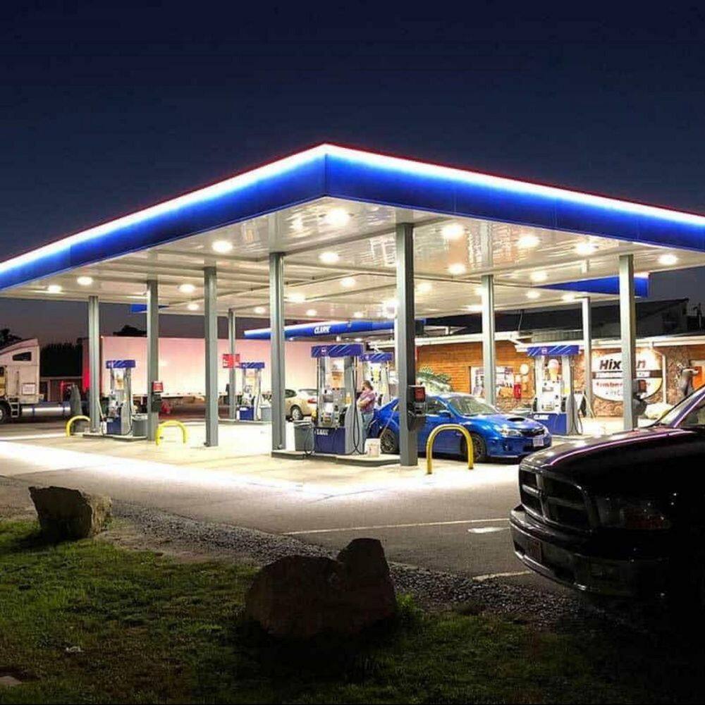 2-Pack, 300-Watt Equivalent Bronze Integrated LED Floodlight,8400LM,5000K for Gas Station:Carport:Corridor Canopy Lights price history on PriceWatchPro