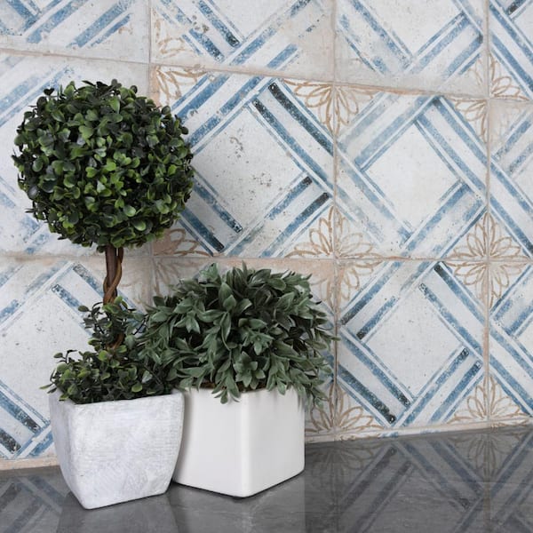 Kings Root Lattice 17-5/8 in. x 17-5/8 in. Ceramic Floor and Wall Tile (10.95 sq. ft./Case)