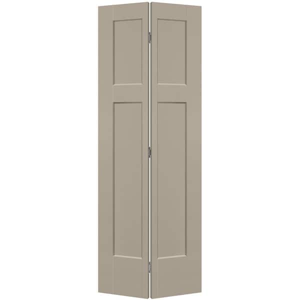 Masonite 30 in. x 80 in. 3-Panel Winslow Hollow Core Smoked Tan Molded Composite Bi-Fold Door
