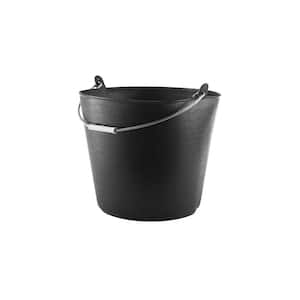 4-pack 6.87 gallon plastic flexible tub with metal handle for tile, construction, masonry, cleaning,13.78x13.78x12.99 in