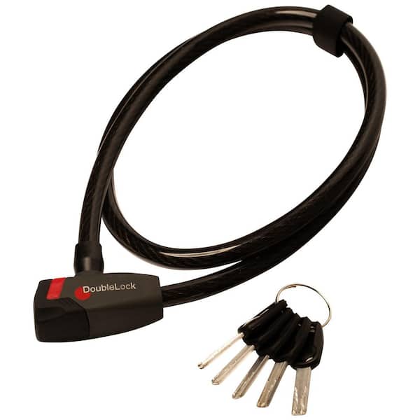 PANTHER, Keyed Cable Lock. 3.9 ft. Braided Steel Cable