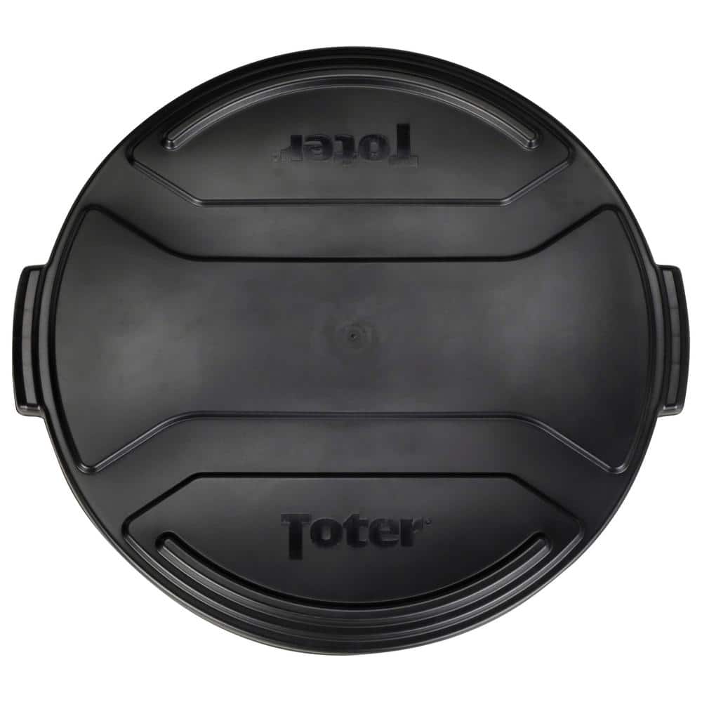 55 Gal. Black Round Trash Can Lid