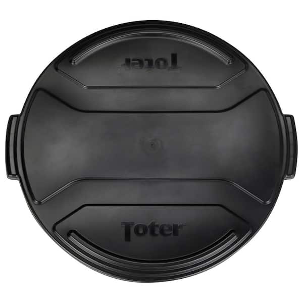 55 Gal. Black Round Trash Can Lid