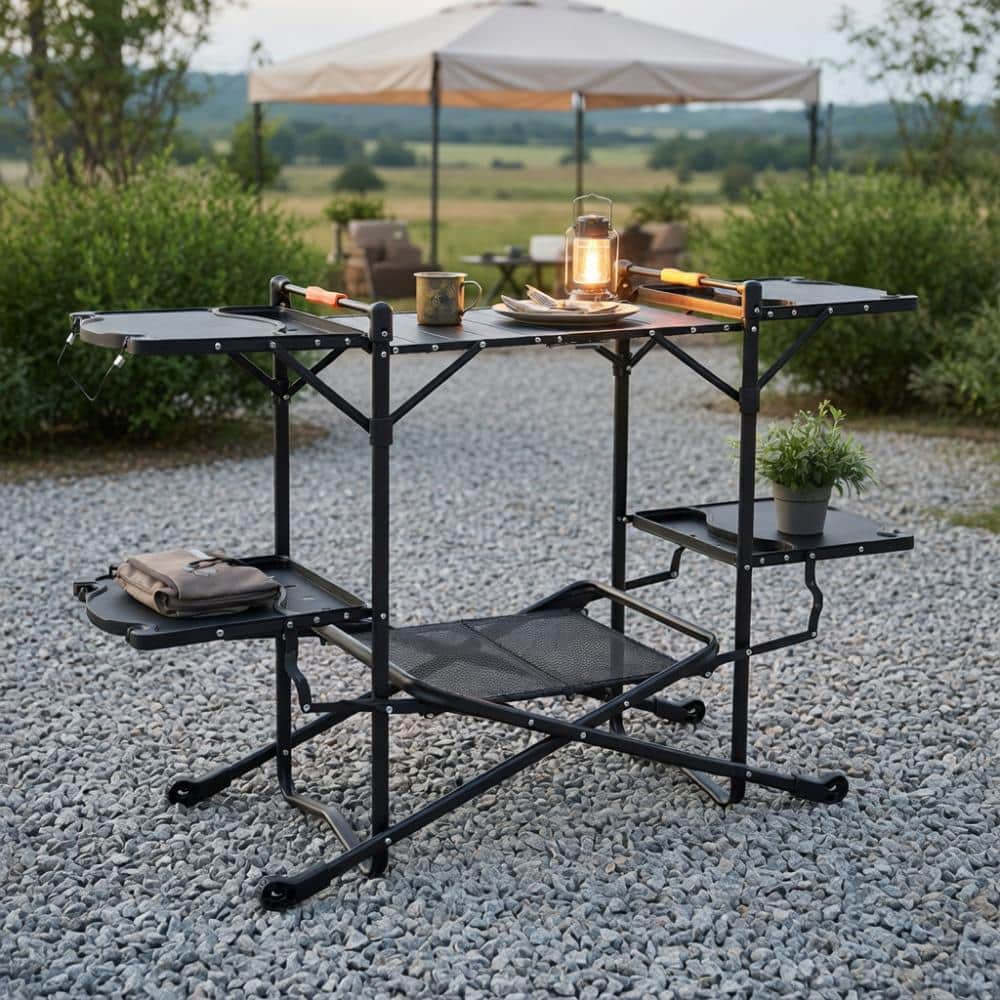 Portable Aluminum Outdoor Cooking Prep Table With Heat-Resistant Top price history on PriceWatchPro