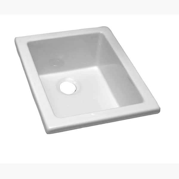 Barclay Products Drop-In Fire Clay Bathroom Sink in White