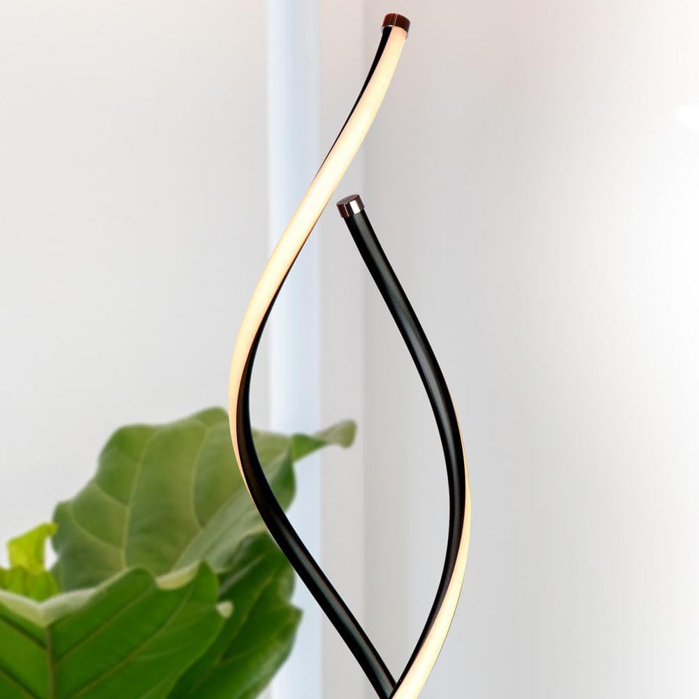 Embrace Adjustable 60" Black LED Energy-Efficient Floor Lamp