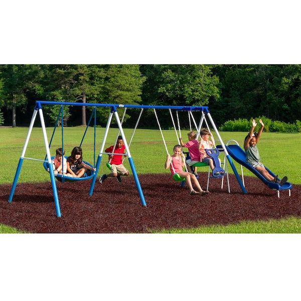 XDP Recreation All Star Playground Outdoor Swing Set, Rider, Super 