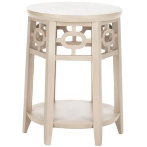 Adela Pearl Taupe Side Table