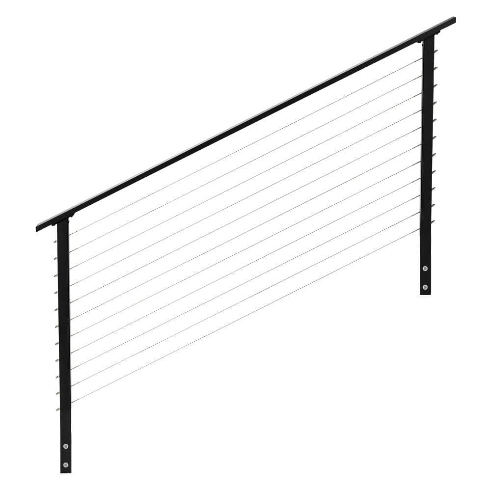 6 ft. Stair Cable Railing, 36 in. Face Mount in Black price history on PriceWatchPro