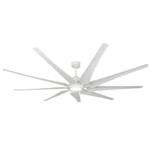 Liberator WiFi 82 in. LED Indoor/Outdoor Pure White Smart Ceiling Fan with Light with Remote Control