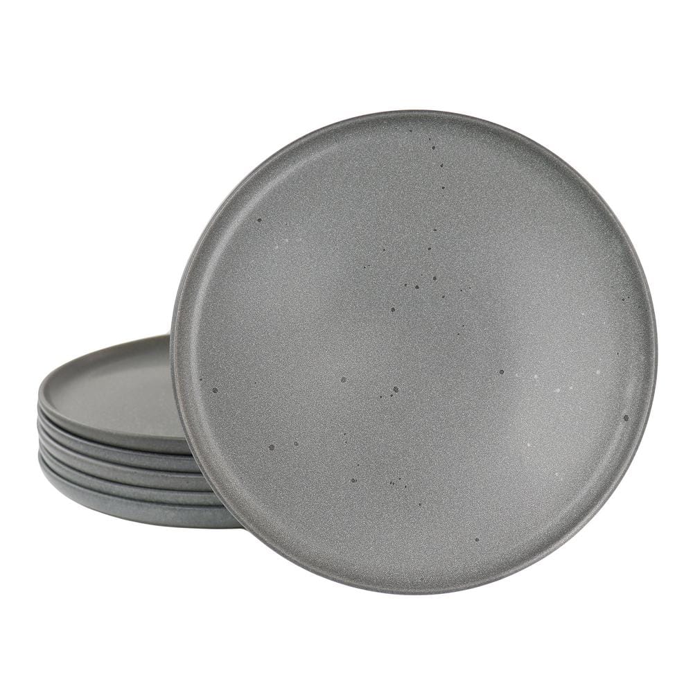 10.5'' Truffle Gray Ceramic Dinner Plate Set