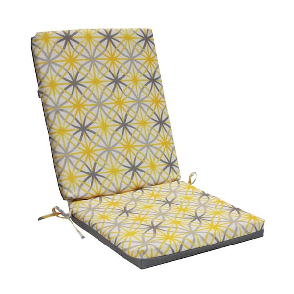 OUTDOOR DECOR BY COMMONWEALTH Sunny Citrus Outdoor Cushion High Back in Multi 22 x 44 - Includes 1-High Back Cushion