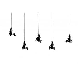 6 in. Resin Black Unthemed Hanging Decor (Pack of 5)