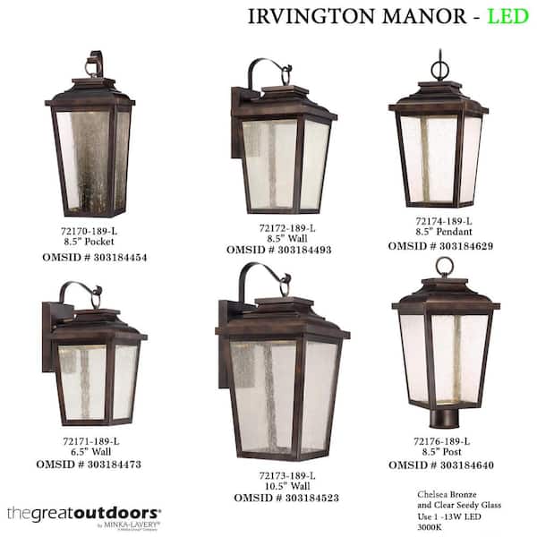 Irvington Manor 3-Light Chelsea Bronze Outdoor Chain Hung Irvington Manor 3-Light Chelsea Bronze Outdoor Chain Hung