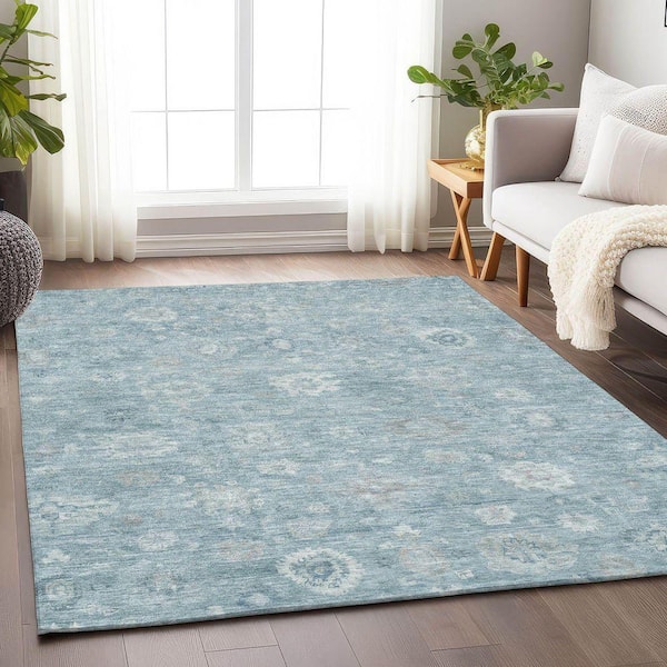 Chantille Machine Washable Indoor/Outdoor Abstract ACN1770 Blue 9 ft. x 12 ft. Area Rug