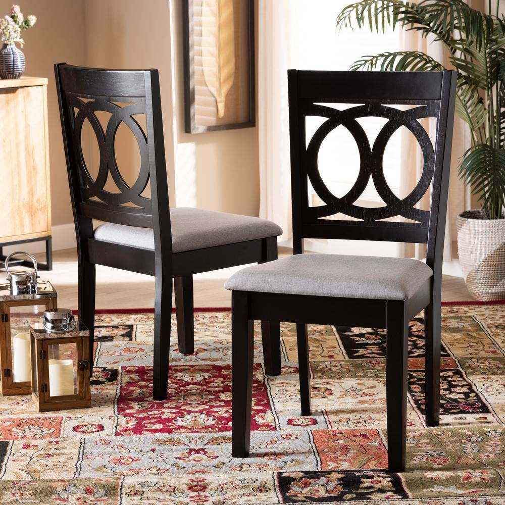 Lenoir Gray Upholstered Wood Dining Chair Set