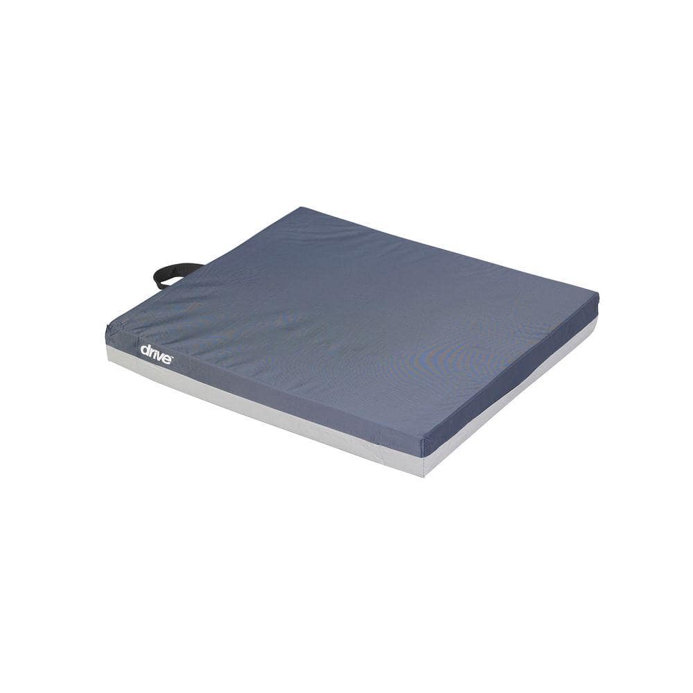 Navy Gel Foam Waterproof Wheelchair Seat Cushion 18" x 16"
