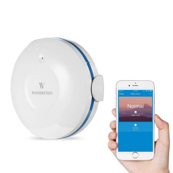 and Kitchens Basements WiFi Wireless Water Leak Sensor Phone APP Notification Smart Flood Detector Alarm Alert for Bathrooms