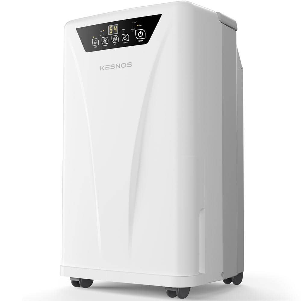 KESNOS 34 pt. 2,500 sq. ft. Smart Quiet Dehumidifier W/ Bucket in White ...