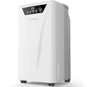 34-Pint Capacity Home Smart Dehumidifier With Bucket And Drain for up to 2500 sq. ft. Indoor, White