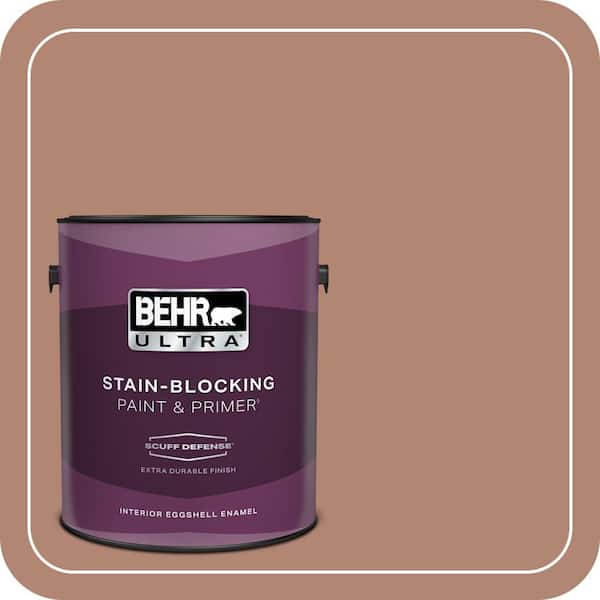 BEHR ULTRA 1 gal. #220F-5 Light Mocha Extra Durable Eggshell Enamel Interior Paint & Primer
