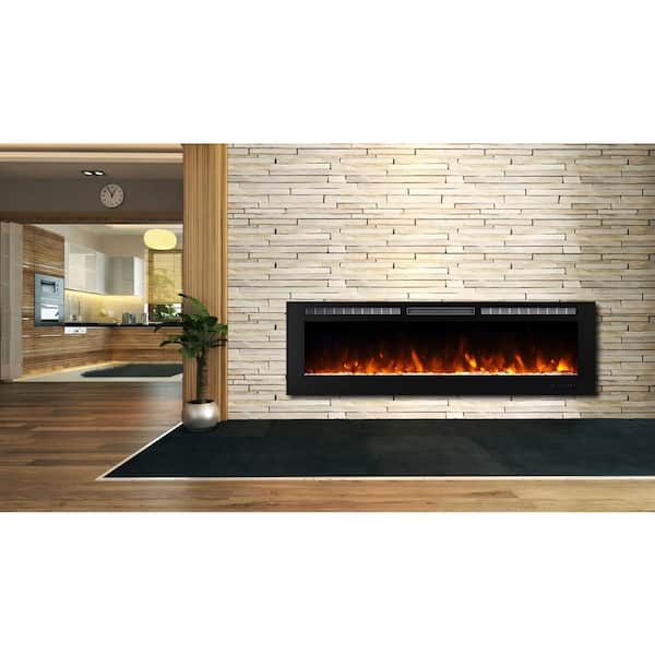 72 in. Recessed Installation Fireplace Insert with Remote Control