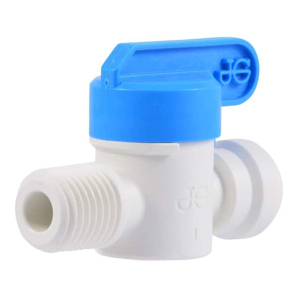 John Guest 1/4 in. O.D. Push-to-Connect x 1/4 in. MIP NPTF Polypropylene Valve Fitting