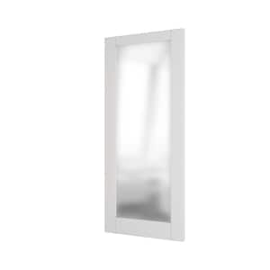 32 in. x 80 in. MDF 1-Lite Frosted Glass, White Interior Door Panels Single Pantry Door Slab Prefinished
