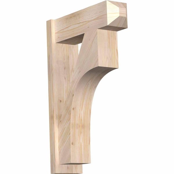 Ekena Millwork 8 in. x 36 in. x 24 in. Douglas Fir Westlake Craftsman Smooth Outlooker