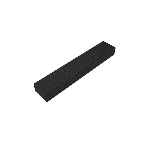 NewTechWood Alusions 1 in. x 2 in. Wood Grain Indian Ebony Composite Aluminum Coextruded End Caps (Bag of 10)